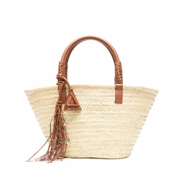 アラヌイ レディース トートバッグ バッグ Large icon palm leaf tote bag Neutrals｜asty
