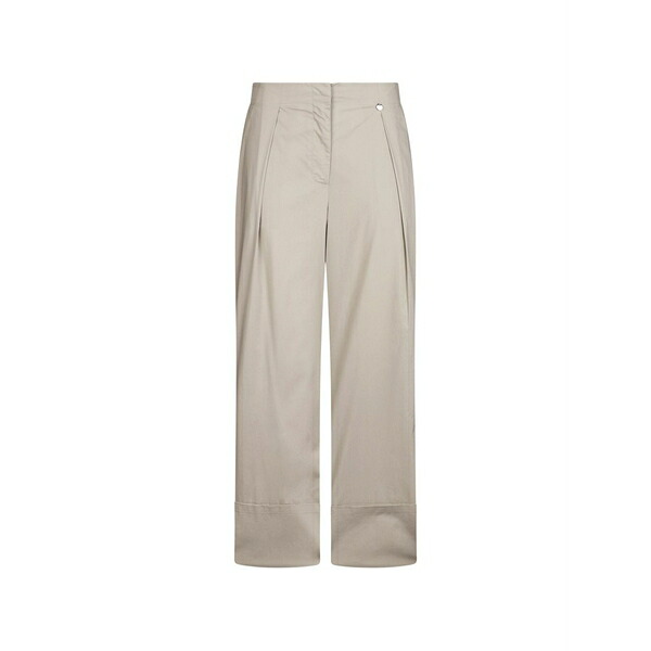リュージョー レディース 心地好いズボン下 ボトムス Logo-plaque flared trousers Grey