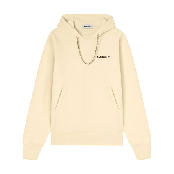アンブッシュ レディース パーカー・スウェットシャツ アウター Ball chain-detail hoodie Neutrals｜asty