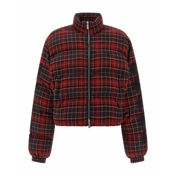 象牙色 レディース 上衣＆上衣 アウター Arrow checked bomber jacket  Red