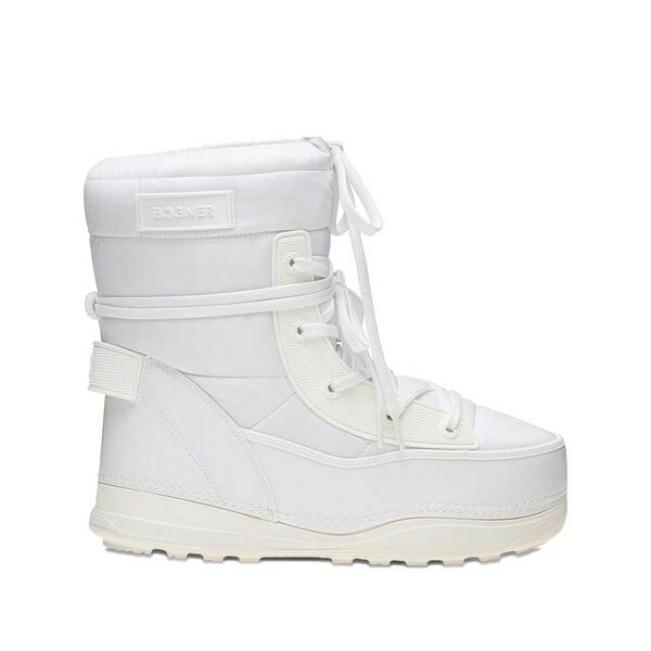 ボグナー レディース ブーツ シューズ Lace-up padded snow boots White｜asty