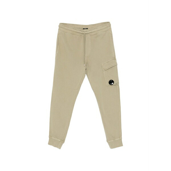 シーピーカンパニー メンズ 心地好いズボン下 ボトムス Cargo-pocket logo-patch track pants Green