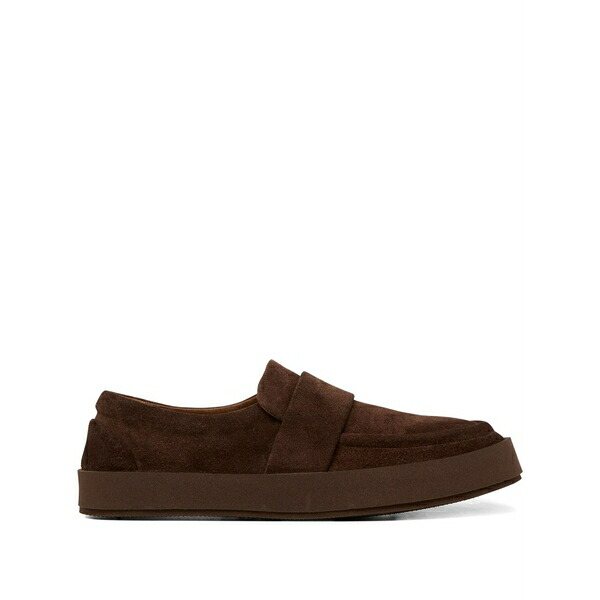 マーシャル メンズ スリッポン・ローファー シューズ Suede slip-on loafers Brown|asty