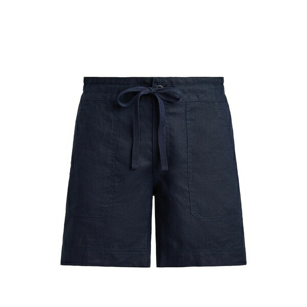 ラルフローレン レディース 心地好いズボン下 ボトムス Drawstring linen shorts Blue