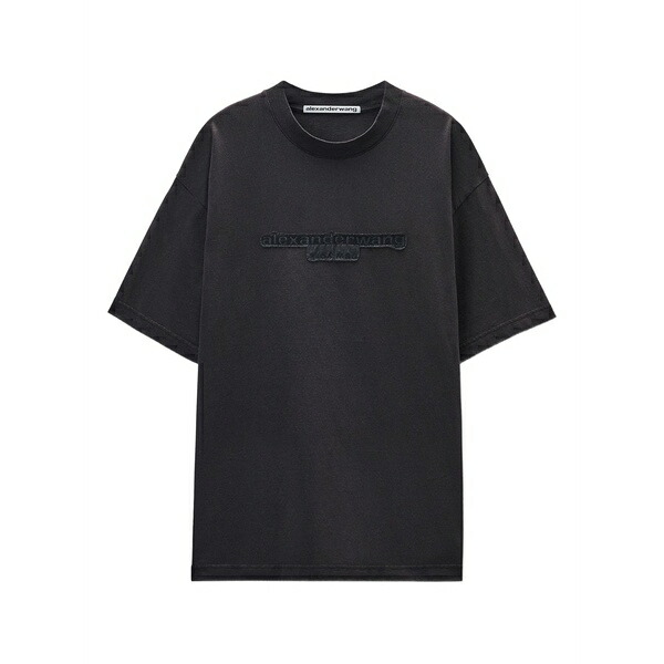 アレキサンダーワン メンズ プルオーバー トップス Logo-patch short-sleeve t-shirt Grey