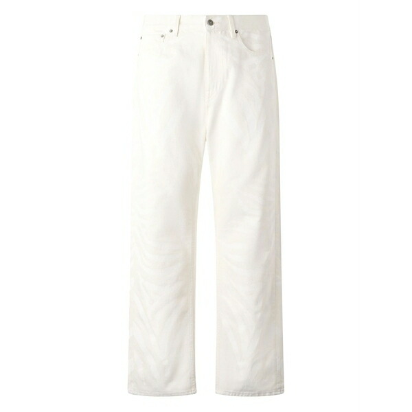 ロベルトカヴァリ メンズ ジーンズズボン下 ボトムス Zebra-print jeans White