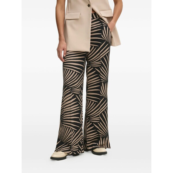 ジョセフリブコフ レディース カジュアルパンツ ボトムス Abstract-print split trousers Black