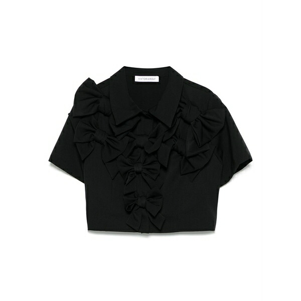 ビクターアンドロルフ レディース シャツ トップス Bow bouquet top Black｜asty