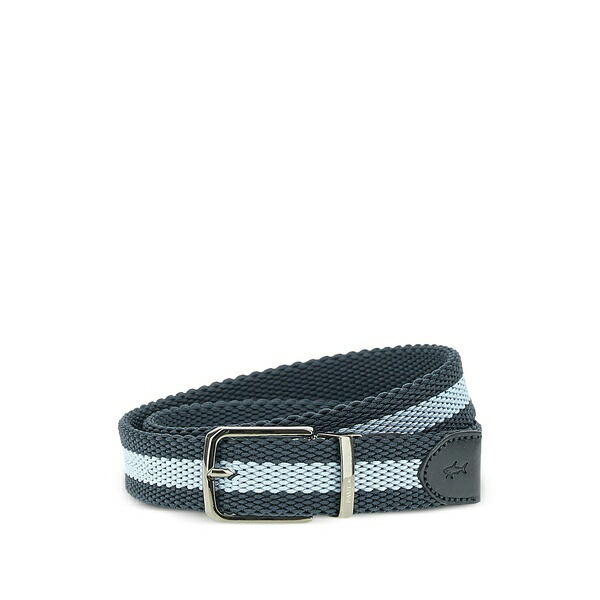 ポールアンドシャーク メンズ 胴締め 佩び物 Reversible striped belt Blue