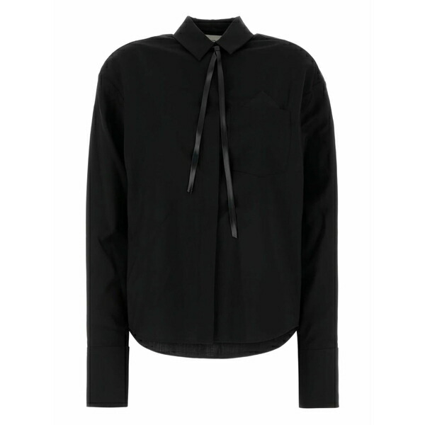 運動競技マックス レディース プルオーバー トップス Mappa tie-detail shirt Black