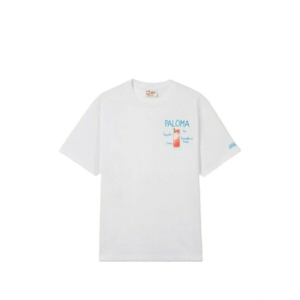 エムシーツーセイントバース メンズ Tシャツ トップス Portofino embroidered t-shirt White｜asty