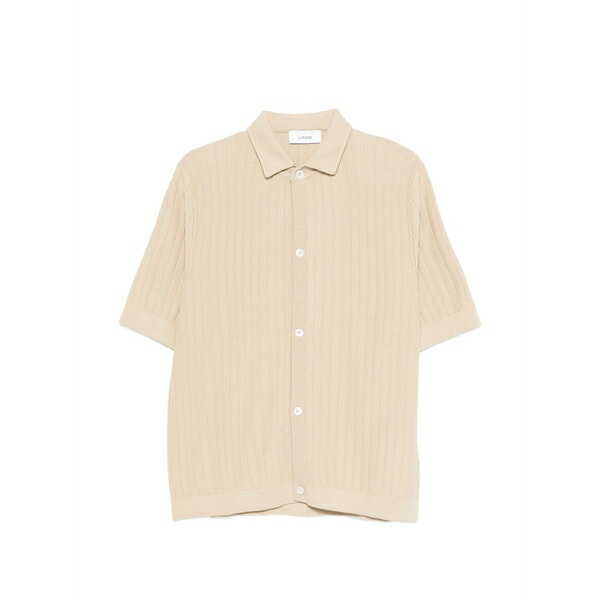 ラルディーニ メンズ シャツ トップス Ribbed shirt Neutrals｜asty 67,540円