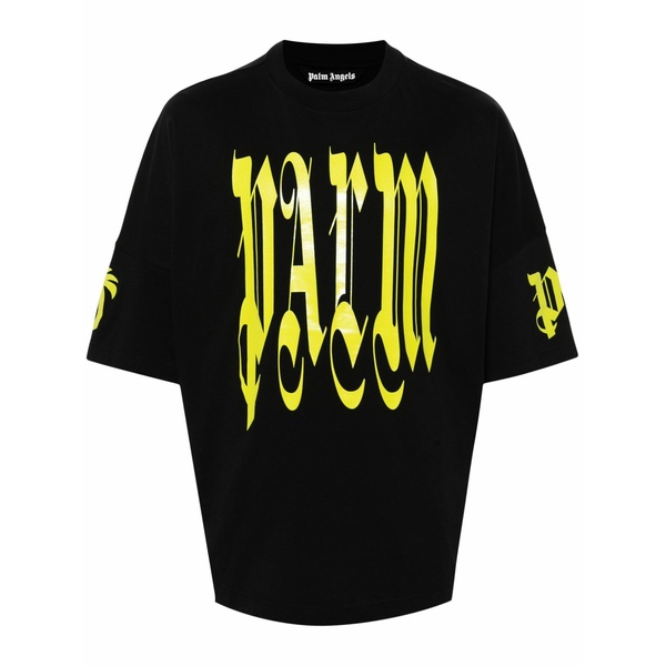 パーム・エンジェルス メンズ プルオーバー トップス Gothic logo-print t-shirt Black