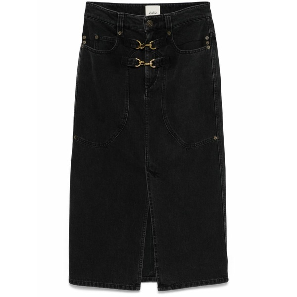 イザ呼びりん マラン レディース スコート ボトムス Pavina denim skirt  Black レディースファッション-スカート