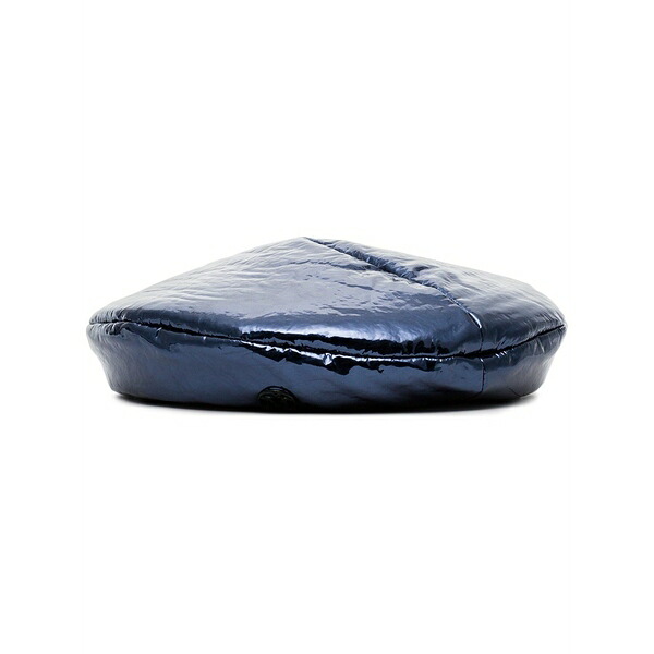 メゾンミッシェル  レディース かぶり笠 添え物 Metallic blue new billy varnished leather hat Blue