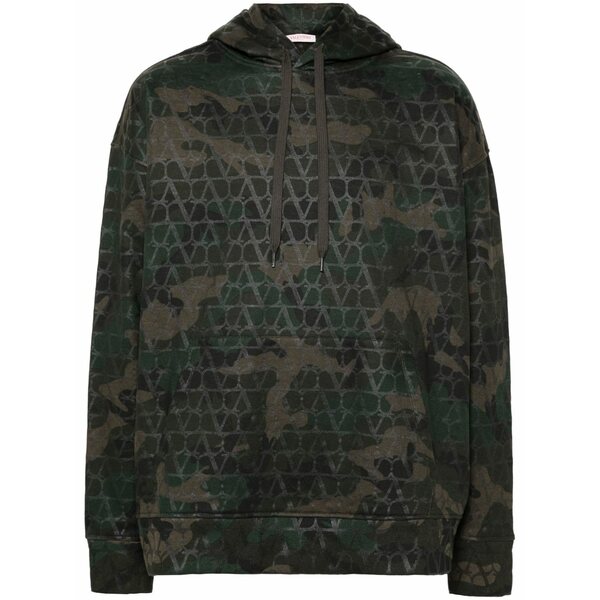 ヴァレンティノ ガラヴァーニ メンズ パーカー・スウェットシャツ アウター Toile iconographe camouflage hoodie Green