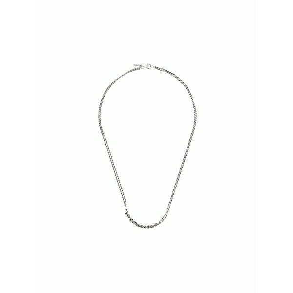 エマニュエレ ビコッキ メンズ 首飾り・チョー鉄道車両 佩び物 Crochet chain necklace Silver