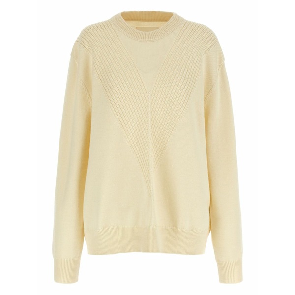 ジル・サンダー メンズ 編み物\u0026プルオーバー アウター V-pattern sweater Neutrals