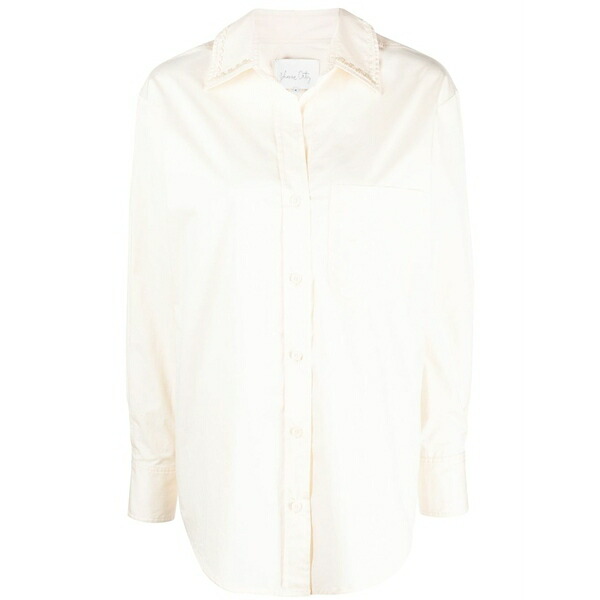 ジョハンナ・オーティズ レディース シャツ トップス Mavly cotton-poplin texture Neutrals｜asty