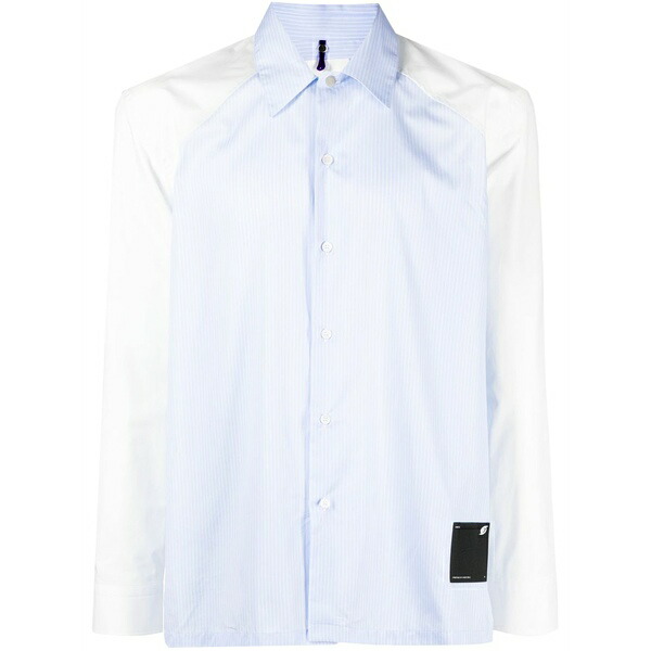 オーエーエムシー メンズ プルオーバー トップス Striped cotton shirt Blue