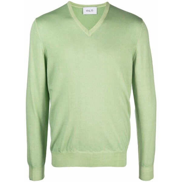 ディーフォーポイントゼロ メンズ 編み物\u0026プルオーバー アウター Virgin-wool crew-neck jumper Green