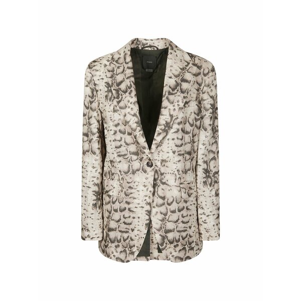 ピンコ レディース 上衣＆上衣 アウター Snake-print blazer Neutrals