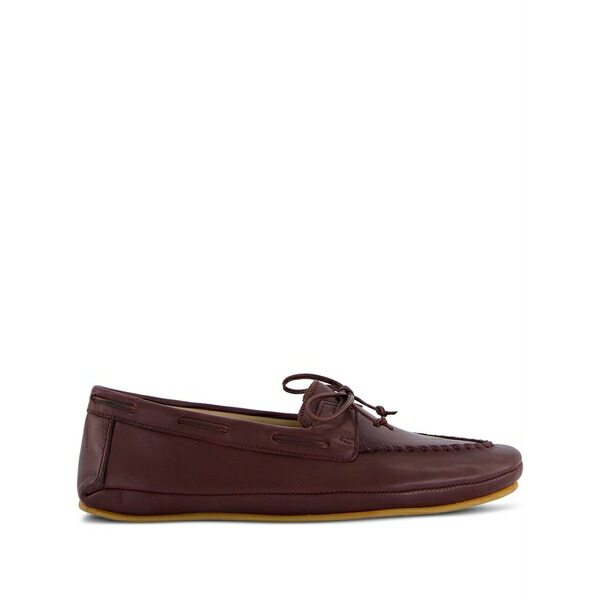 ル モンド ベリル レディース スリッポン・ローファー シューズ Leather mocassin Red
