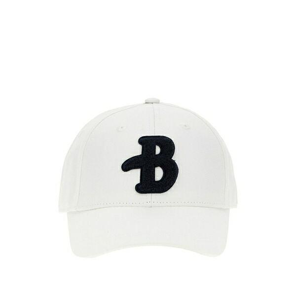 バランタイン メンズ かぶり笠 佩び物 Logo-embroidered baseball cap White