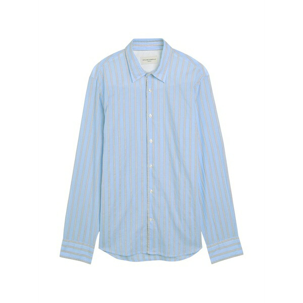 オフィシンジェネレール メンズ シャツ トップス Striped shirt Blue｜asty