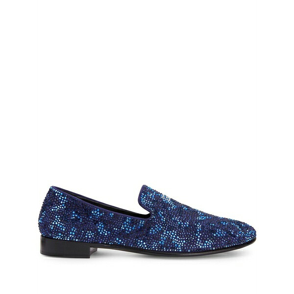 ジュゼッペザノッティ メンズ スリッポン・ローファー シューズ Lewis starlight rhinestone loafers Blue