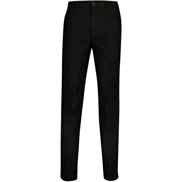 １２０％リノ メンズ 心地好いズボン下 ボトムス Linen trousers Black