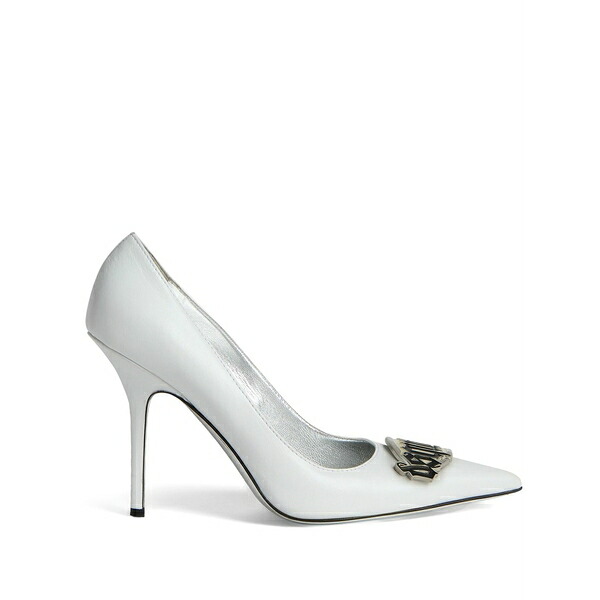 ディースクエアード レディース パンプス シューズ 100粍 logo-plaque leather pumps White