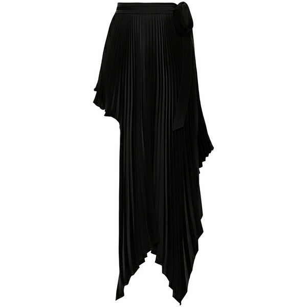 ピーター・ドゥ レディース スコート ボトムス Sliced pleated wrap skirt Black