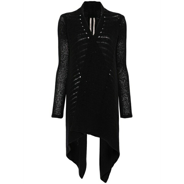 リックオウエンス レディース ジレー アウター Medium wrap cardigan Black