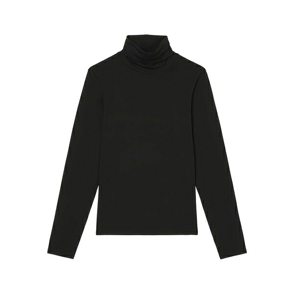 マルコポーロ レディース Tシャツ トップス Turtleneck long-sleeve top Black｜asty