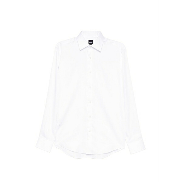 ボス メンズ シャツ トップス Cotton shirt White|asty