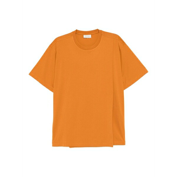 カシミ メンズ Tシャツ トップス Folded t-shirt Orange｜asty