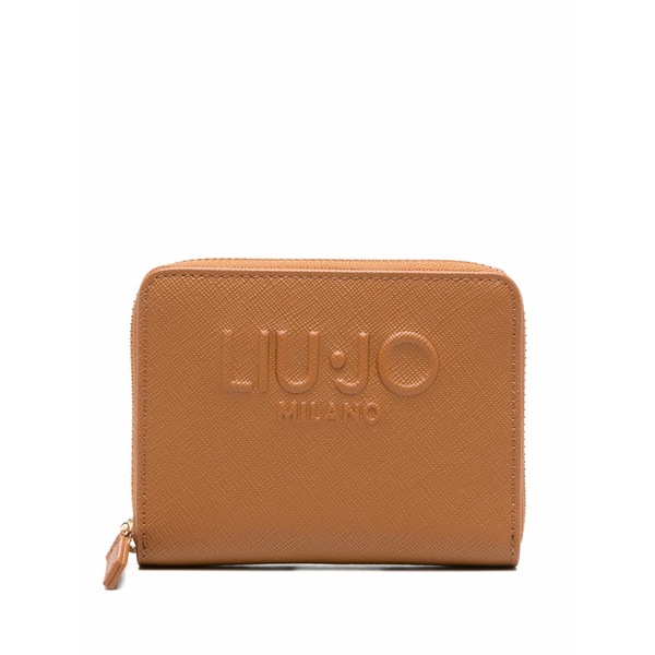 リュージョー レディース 紙入れ 付属品 Logo zip wallet Brown
