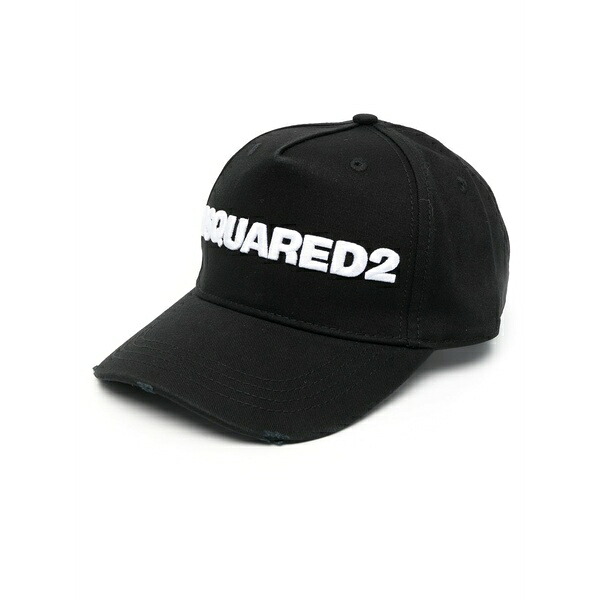 ディースクエアード レディース 帽子 アクセサリー Logo embroidered cap Black|asty