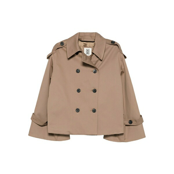 バイマレンバーガー レディース 上衣＆上衣 アウター Alisandra double-breasted military jacket Brown