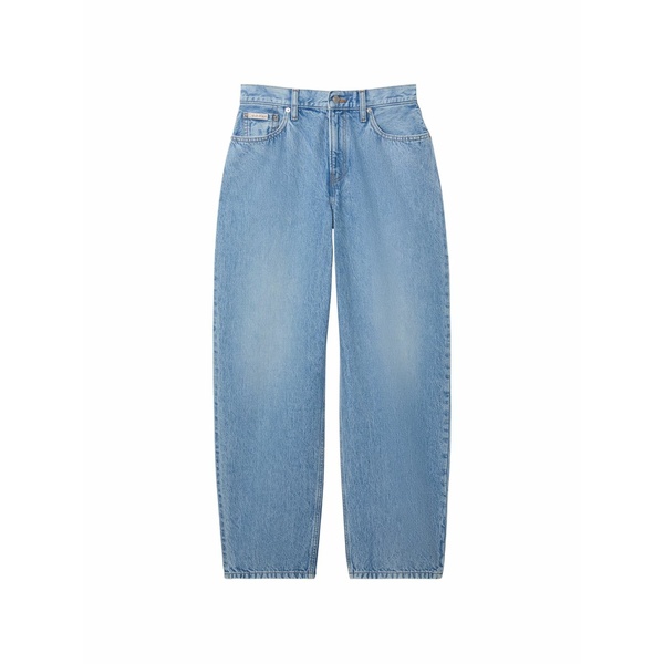カルバンクライン レディース デニムパンツ ボトムス Five-pockets button-fastening jeans Blue｜asty