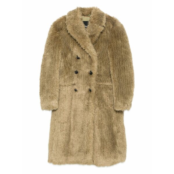 アンダーソン 呼びりん レディース 厚地の外套 アウター Fields faux-fur coat Green