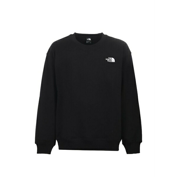 北の方人間の顔 メンズ パーカー・スウェットシャツ アウター Crew-neck sweatshirt Black