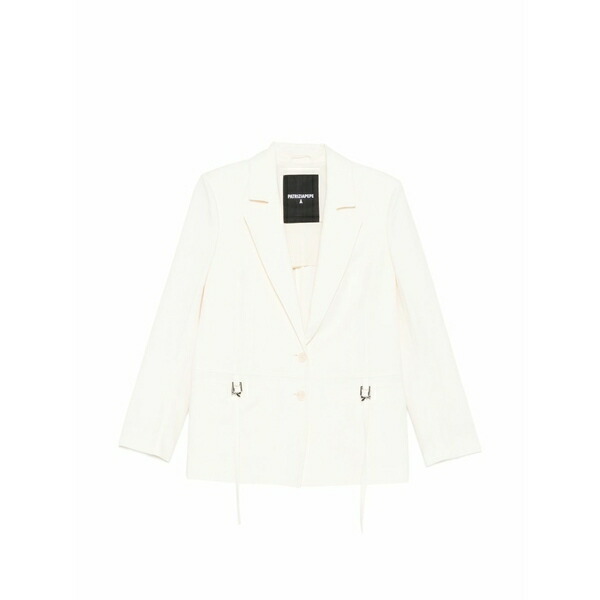パトリツィア ペペ レディース 上衣＆上衣 アウター Tie-embellished single-breasted blazer Neutrals