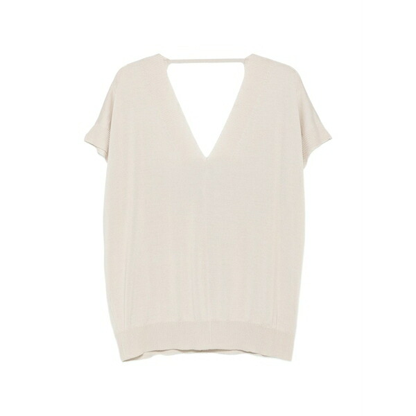 アスペジ レディース プルオーバー トップス V-neck t-shirt Neutrals