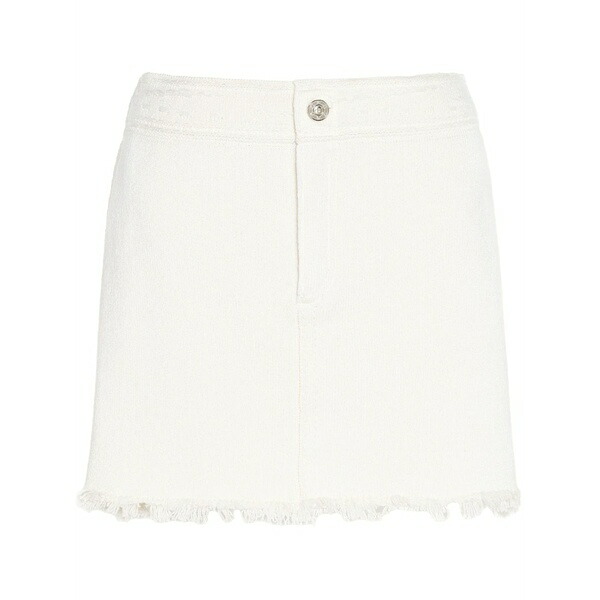 バリー レディース スコート ボトムス Frayed denim mini skirt  White