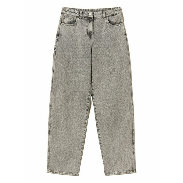 ツイン仕掛ける レディース ジーンズズボン下 ボトムス Utility-pocket logo-patch jeans Grey