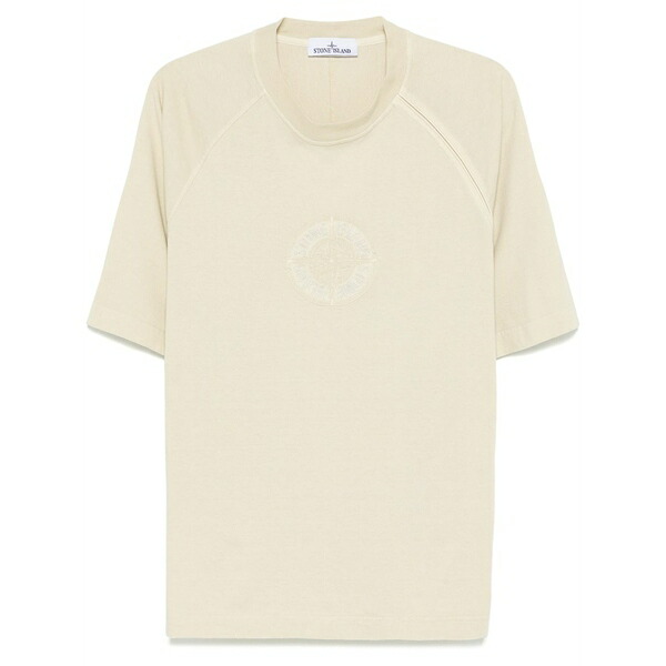 ストーンアイランド メンズ Tシャツ トップス Organic-cotton t-shirt Neutrals｜asty 58,080円