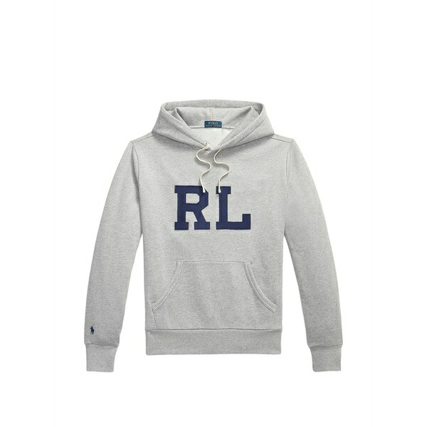 ラルフローレン メンズ パーカー・スウェットシャツ アウター Logo-embroidered hoodie Grey｜asty