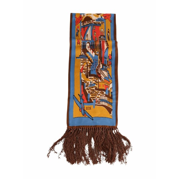 ボーディ メンズ えり巻き・袈裟・えり巻き 付属物 City-scene fringed-edges scarf Brown